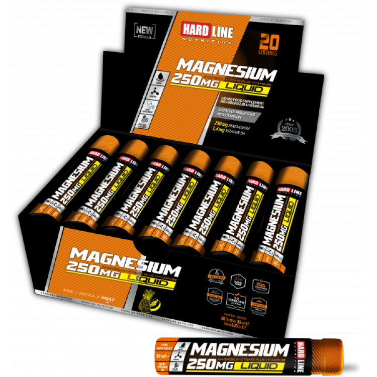 Hardline Magnesium Liquid 250 Mg 30mL 20 Adet