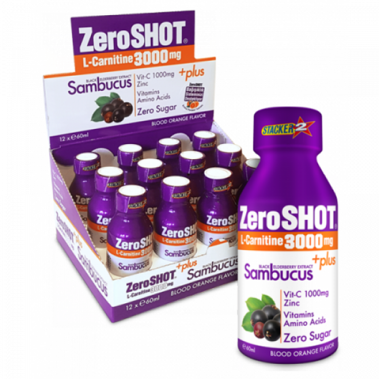 Zeroshot Orange 3000mg + Plus Sambucus 60ml X 12 Adet Kan Portakalı